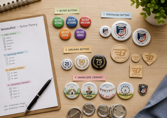 Buttons für Vereinsfeste