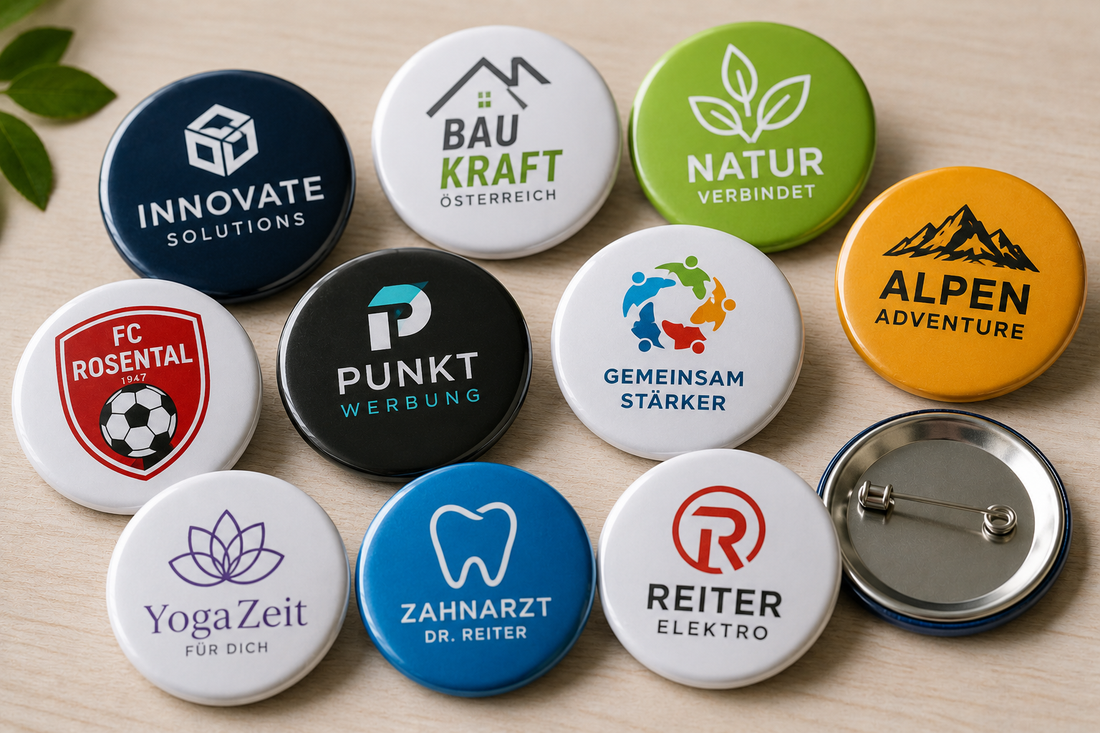 Buttons mit Logo bedrucken lassen