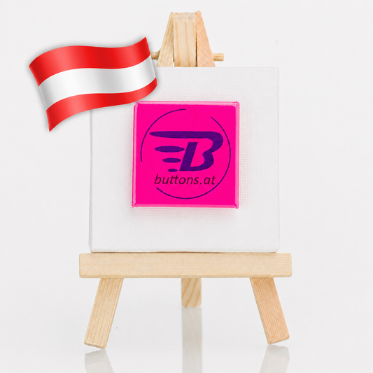 neon button in pink oesterreich