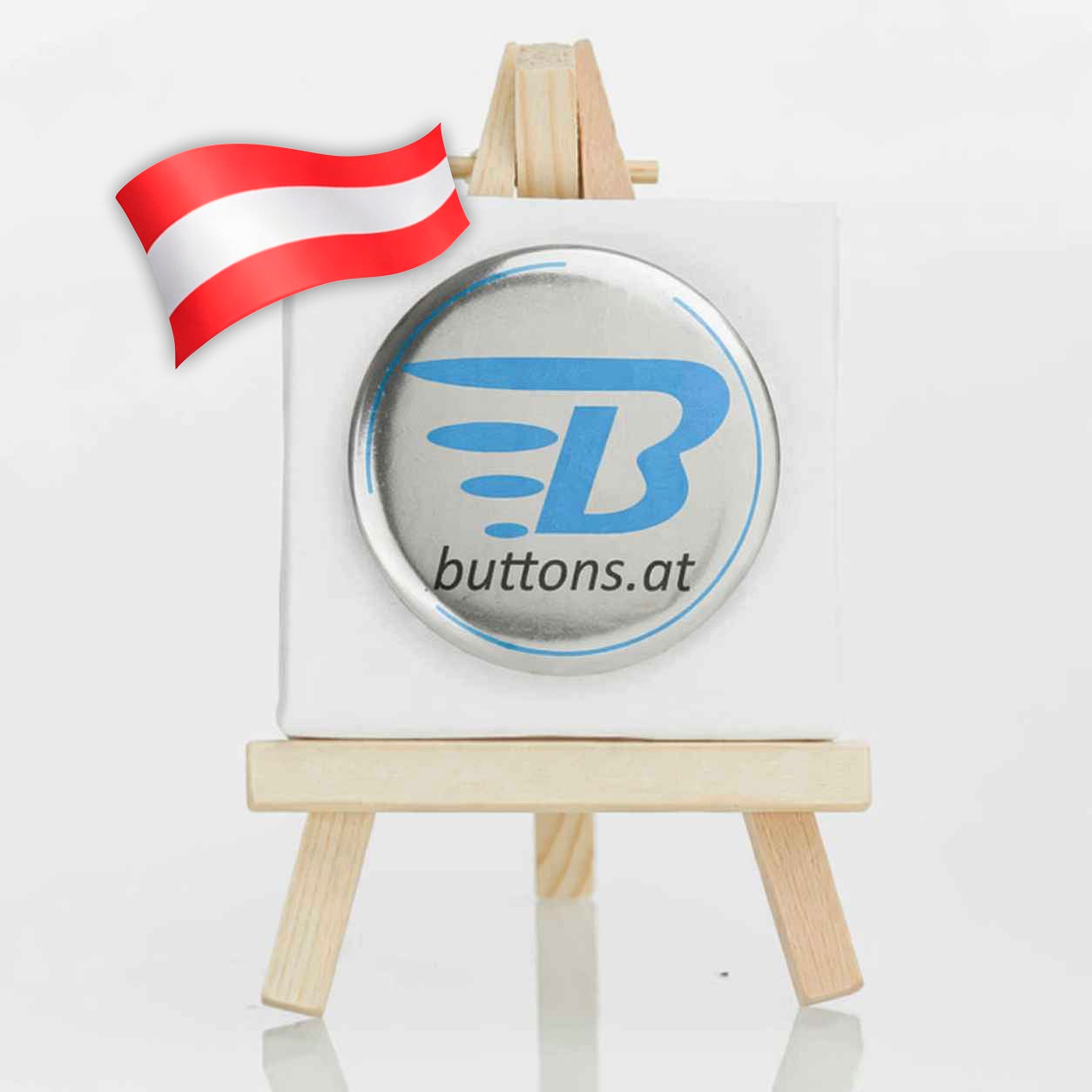 metallic buttons 56mm rund silber
